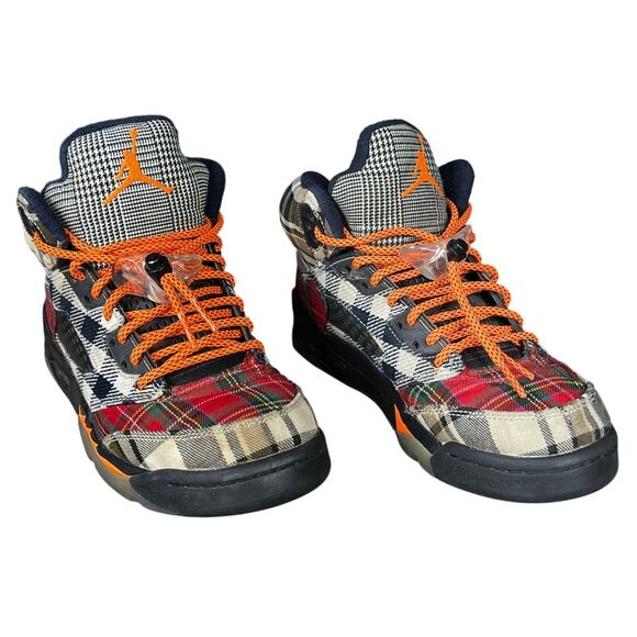 Nike Kids Jordan Retro 5 Plaid Multicolor Sneaker Size US 6.5Y Women’s Size 8 - Picture 5 of 10